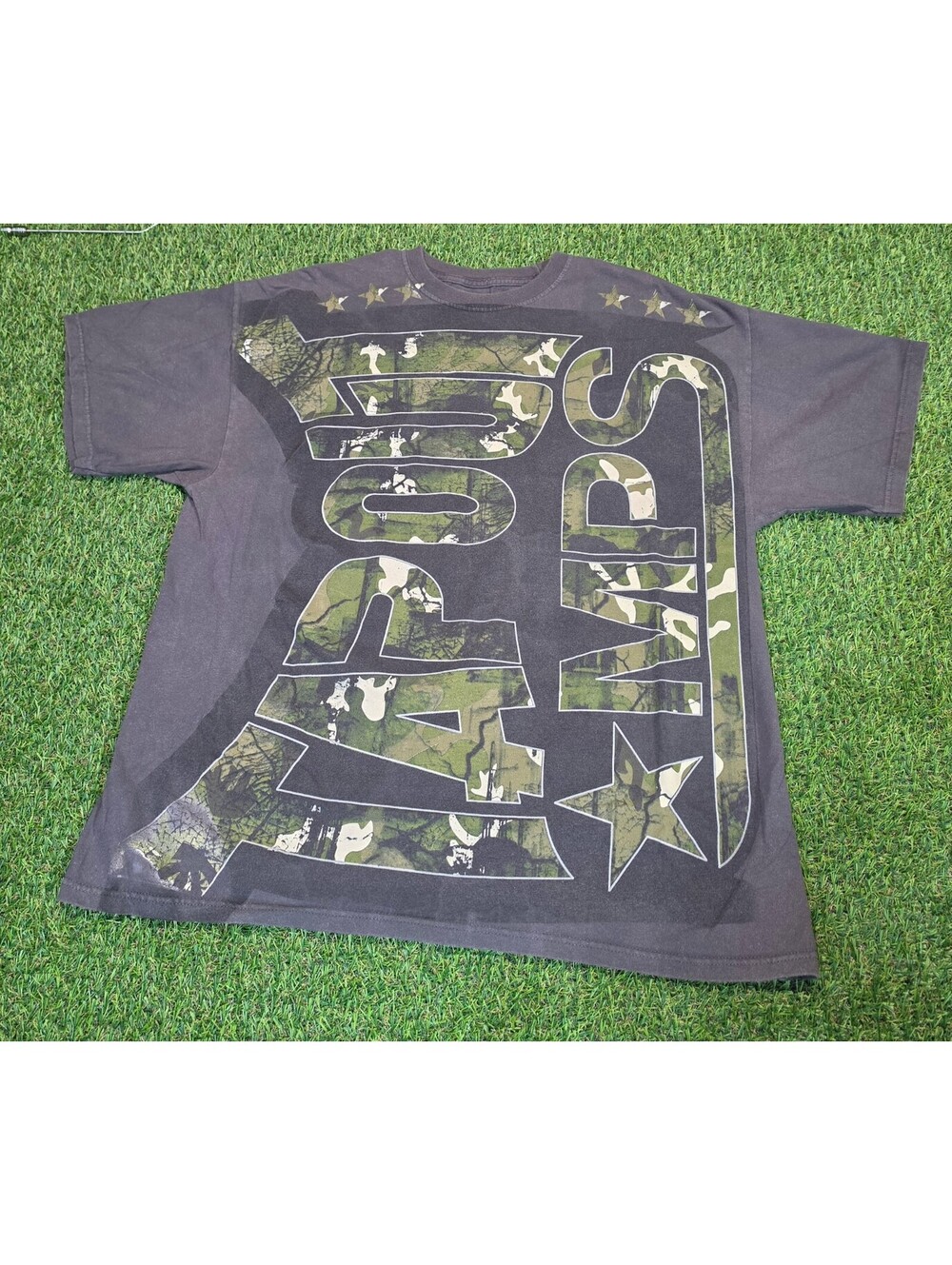 Tapout MPS XL Black Graphic T-Shirt with Camouflage Print